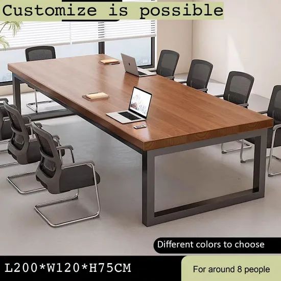 Solid Grade Laminate HPL Tabletop Conference Meeting Room Table - Image 1
