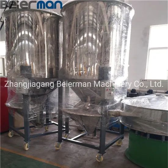 Model 5.5kw Mixing 36kw Heating Power Vertical Stainless Steel Plastic Pellets Coloring Mixing Drying Machine - Image 1