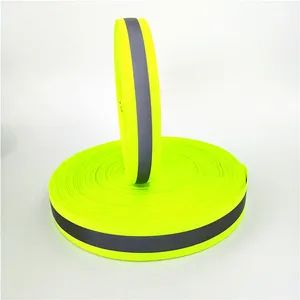 Factory Reflective Webbing Polyester Nylon Tape Reflective Ribbon for Clothing - Image 4