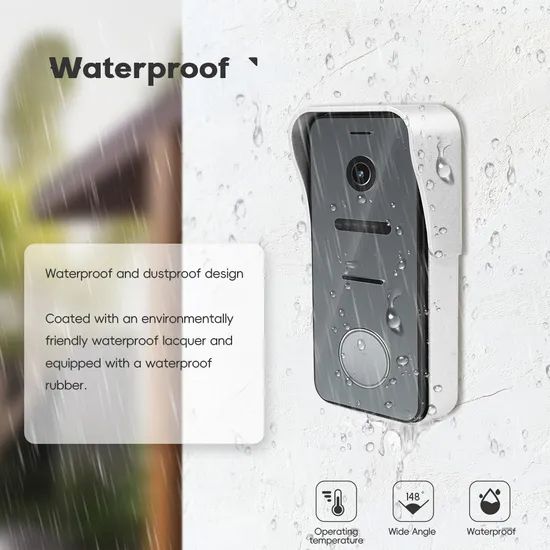 Multi Unit Apartment Intercom Wired 7" Monitor Video Intercom Doorbell Door Phone Audio Visual Intercom System - Image 2