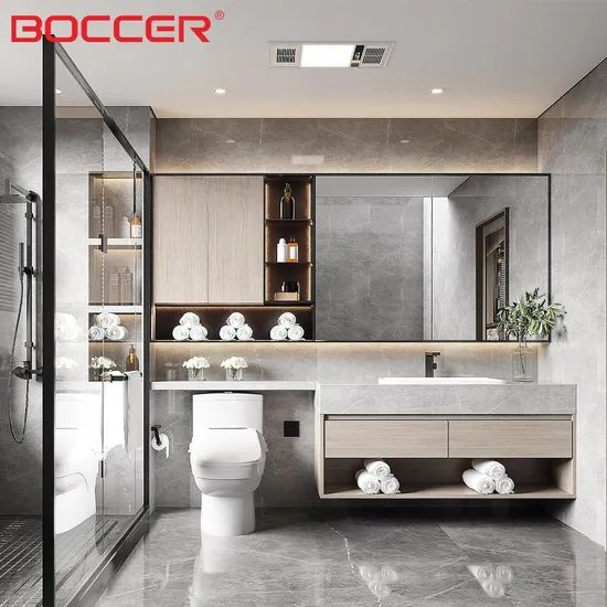 Compact Narrow Slim Cabinet Profile Small Space Bathroom Vanity - Image 1