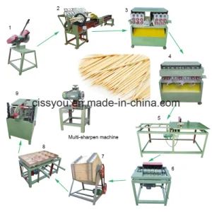 One Two Point Bamboo Wood Toothpicks Making Production Line Machine - Image 1
