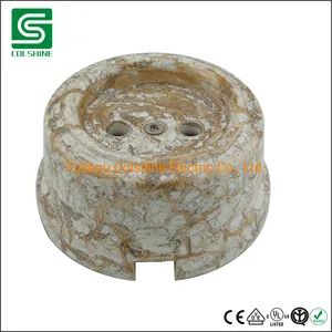Antiquated Porcelain Flush Mounted Wall Socket Without Ground - Image 6