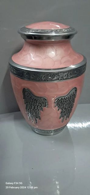 TASTIE DOWN PINK ALUMINIUM METAL CREMATION FOR ASHES. Color All Material - Image 2