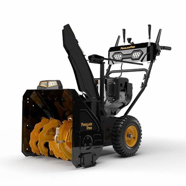 Orange Snow Blower 20 Inch 15A Cord Motor Dual Led Headlights 180 Degree Rotating Chute 25 Ft Throwing - Image 4