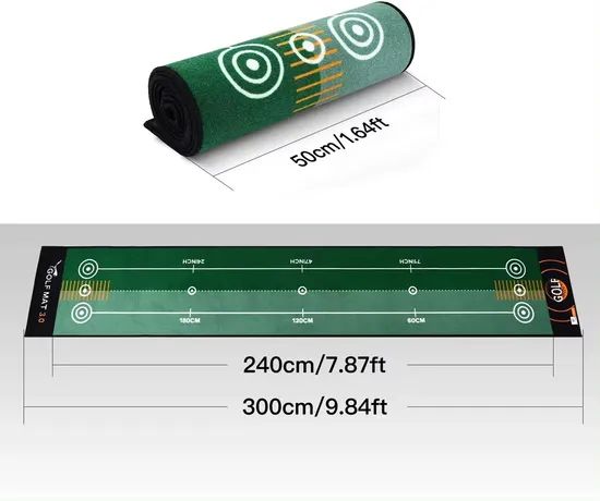 Custom Wholesale Indoor Practice Two-Way Golf Putting Mats Training Aid - Image 4