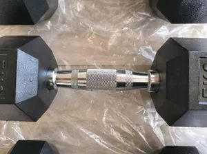 Sporting Goods 2 5 60kg 5 100lb Hex Rubber Dumbbells Set for Gym Fitness - Image 5