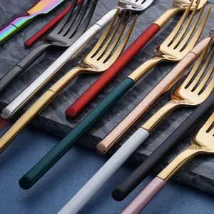 Modern Colorful Handle Stainless Steel Gift Box Flatware Cutlery Set - Image 6