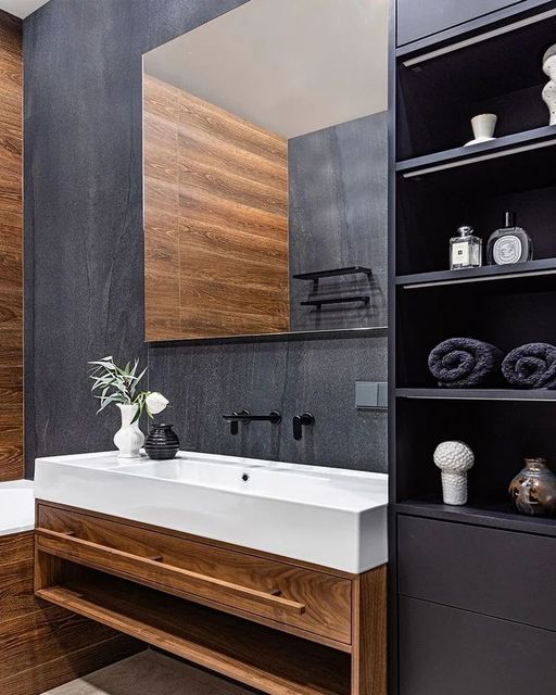 Designer Wooden Bathroom Vanities Style Modern Warranty 2 Year Size customised Item Code AURA0135 Delivery Time 7 days Material Hdhmr, - Image 11