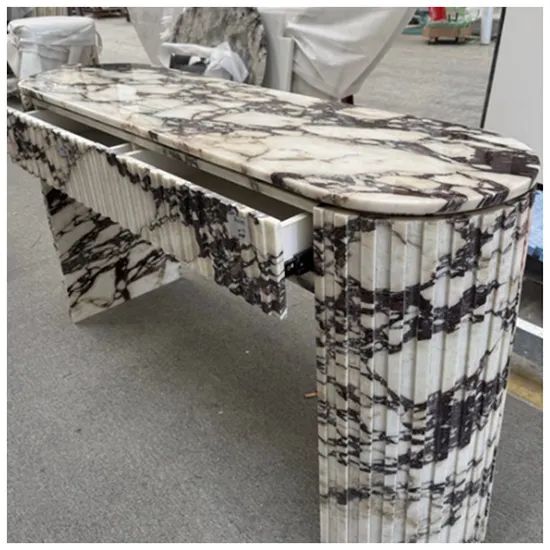 Calacatta Viola Marble Long Console Tables - Image 5