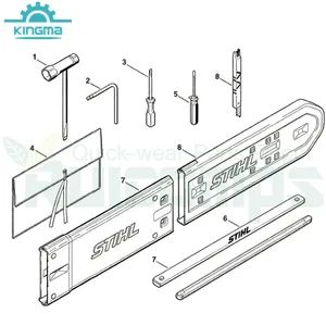 Tools-Extras Diagram Parts of Ms360 Origin China Trademark KINGMA HS Code 8467810000 Type Chainsaw Parts Material Parts List - Image 2