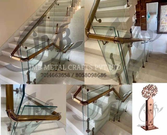 Stainless Steel And Glass Railings Color Steel Brand Jindel Position All Design Customize Mounting Type All Material Grade - Image 5