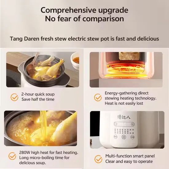 Smart Electric Stew Pot for Quick Boiling and Cooking - Image 4