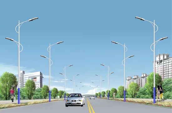 China Znkj Double Arm Pole Municipal Street Lamp Poles with ISO - Image 1
