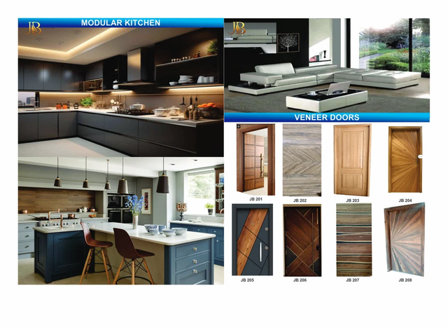 L Shaped Modular Kitchen Material Wooden Appearance Modern Design Type Modular Kitchen Shape L Shape Wood Species Pine - Image 3