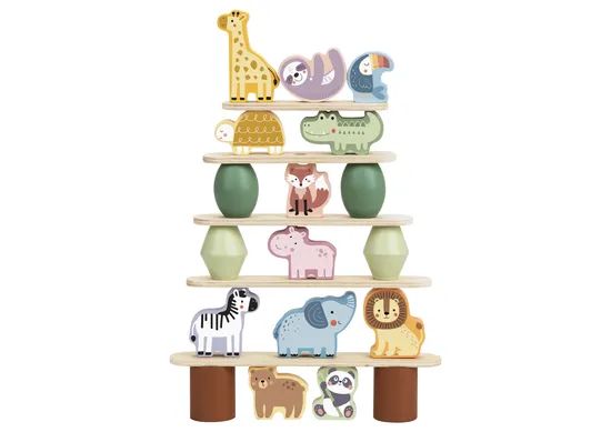 Children's Wooden Stacking Toys Animal Balance Building Blocks - Image 3