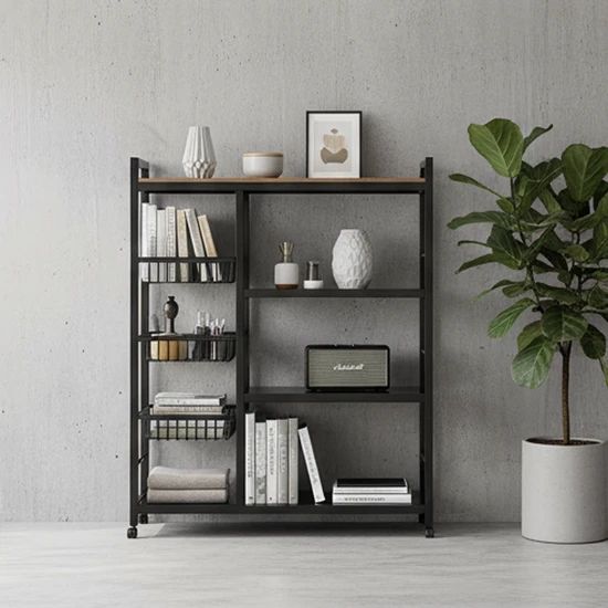 Versatile Rolling Storage Rack with Metal Vegetable Baskets Sets 1-3PCS Origin China Style Modern Trademark SY Material Metal - Image 1