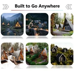 Luxury Detachable Prefabricated Triangle Wooden Style Camping Resort House with Bathroom Prefab Container House for Camping Projec - Image 5