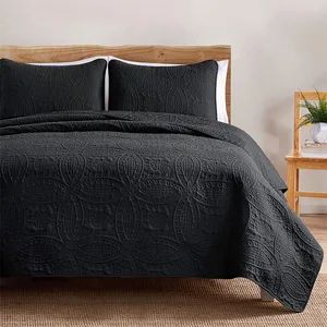 Warm Bed Throws Polyester Coverlet Quilted Ultrasonic Microfiber Quilt Bedspread - Image 4