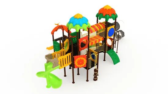 Easy Clean Stable Structure Smooth Surface Outdoor Playground Set for Amusement Zone - Image 2