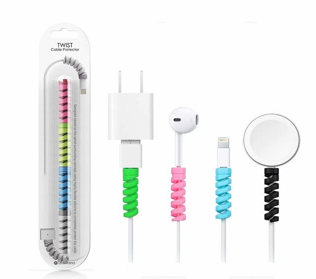 SPIRAL CABLE PROTECTOR (1 SET) Length 1 m Shape Round Style Spiral Type Spiral Type Color Multicolor Material Silicone Usage Headphone Cable, Phone Charger - Image 8