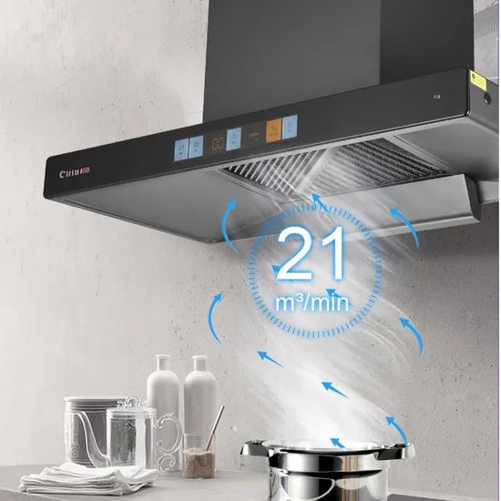 Wall-Mounted Styled Range Hood T Shape Range Hood Origin China Noise 61-70dB Venting Ducted Trademark Citin Panel Glass - Image 3