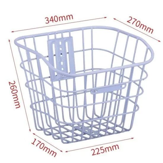 Large Capacity Metal Bike Baskets for Two Helmets - Various Colors - Image 1
