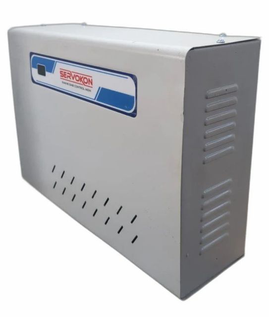 4 Kva Servokon Automatic Voltage Stabilizer Brand Servokon Capacity 5 KVA Frequency 50 Hz Delay Timer Yes Fuel Type - Image 1