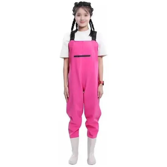 Kids Waterproof Chest Waders with Non-Slip Boots for Fun Adventures - Image 4
