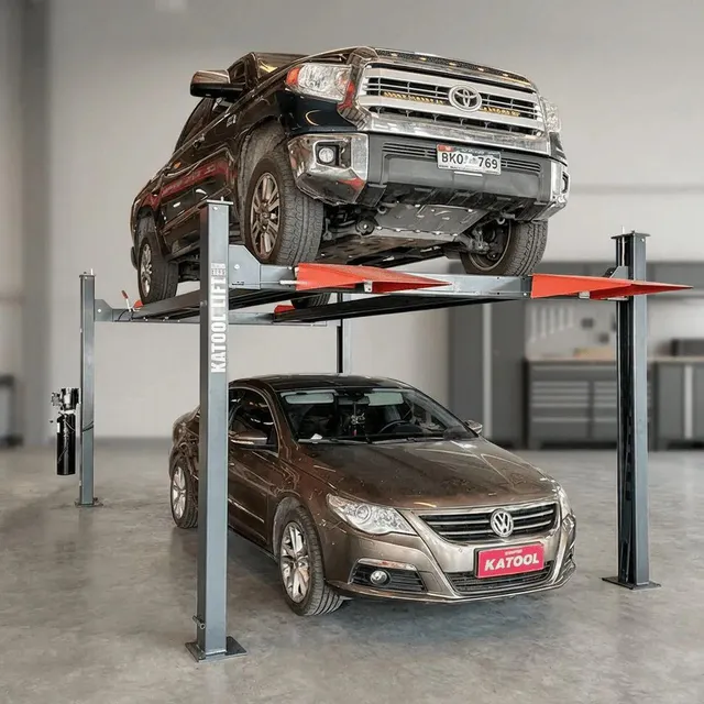 KT-4H110 11000 LB Four Post Car Lift Heavy Duty Vehicle Storage Lift - Image 1