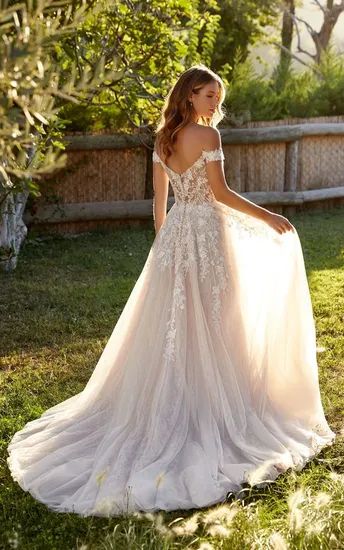 Lace Appliques Wedding Dresses Customized Plus Size Bridal Dresses Bh16 - Image 2