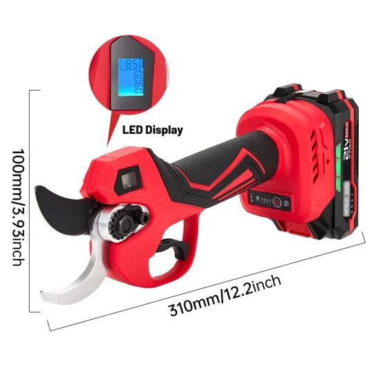40mm LCD Lithium Battery Cordless Pruning Scissors Rechargeable Multifunctional Pruning Scissors - Image 2