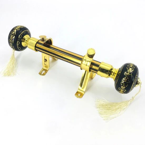 Wholesale Cheap Curtain Rods Metal Brass Curtain Rod Trademark HA Color Golden Origin Zhejiang, China Model NO. - Image 1