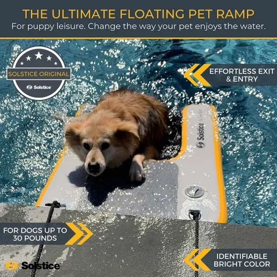 Inflatable Pup Plank Dog Float Floating Ramp Ladder for Pools Boats Docks Dog on Water Ladder Steps for Swimming Pets - Image 2