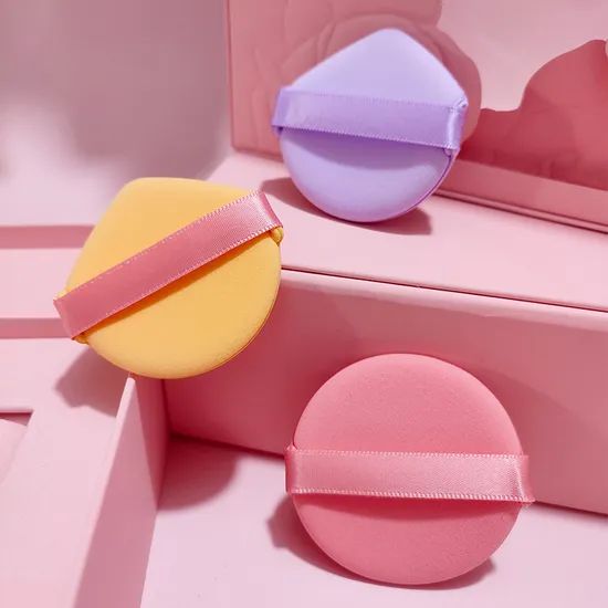 Soft Exquisite Warm Colors Double-Faced Bulk Price Powder Puff High Quality Lightweight Portable Custom Makeup Powder Puff - Image 4