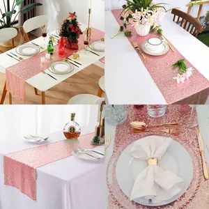 Sequin Table Runners High Quality Factory Direct Custom Wedding Sequin Glitter Table Runner - Image 6