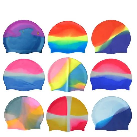 Competitive Standard Size National Silicone Adult Swimming Caps - Image 1