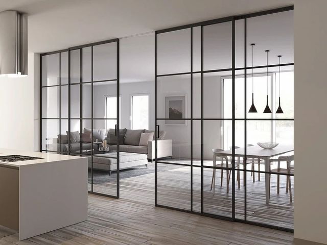 Aluminium Glass Partition Height 8 feet Design luxury Finishing perfect Open Style Sliding Material Aluminum Alloy Country of Origin Made in - Image 8