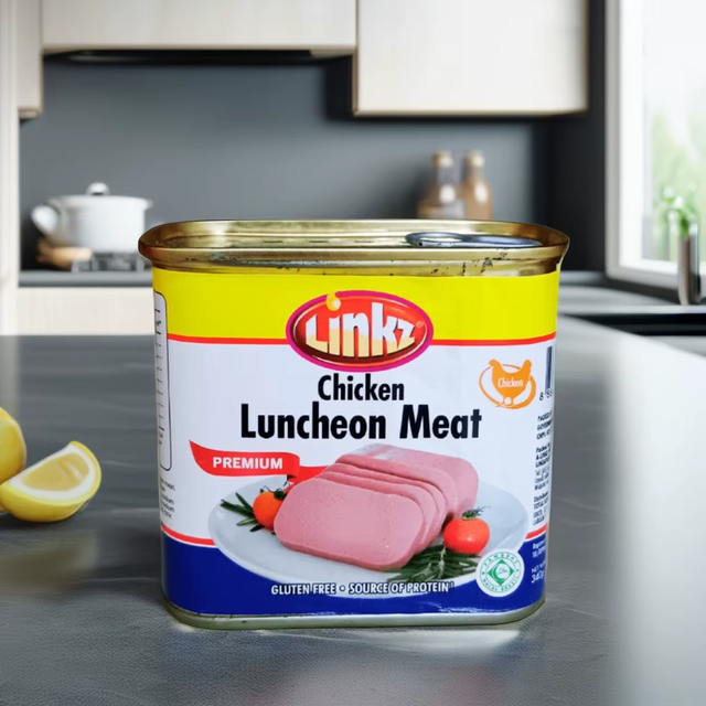 Premium Halal-Certified Ready-to-Eat 340g Linkz Brazilian Canned Chicken Luncheon Meat Tin Packaging - Image 3