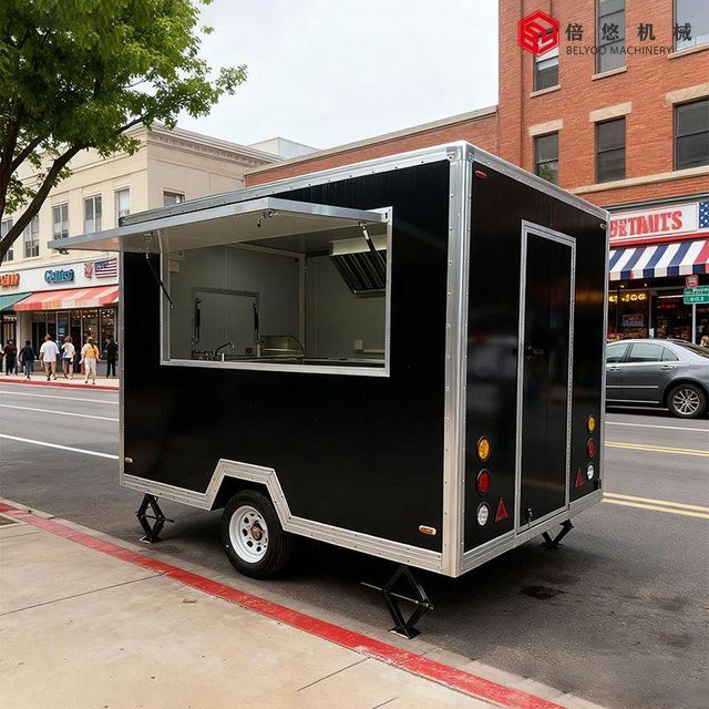 Premium Mobile Food Trailer With Hot Dog Taco Truck Coffee Shop Design Ready For Street Food Catering Festivals - Image 3
