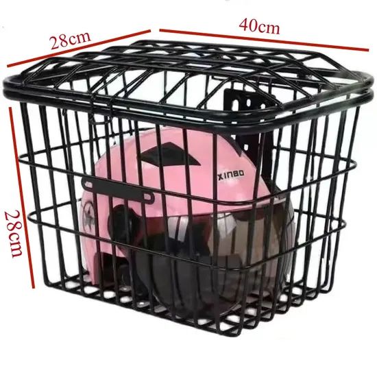 Large Capacity Metal Bike Baskets for Two Helmets - Various Colors - Image 5