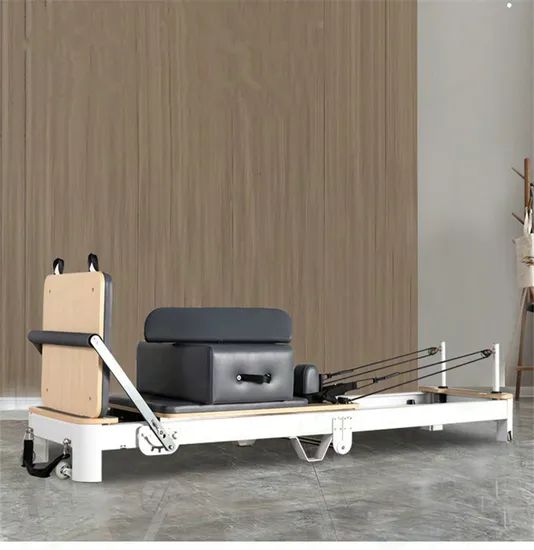 Yoga Studio Training Physiotherapy White Aluminum Alloy Lady Portable Folding Pilates Reformer Bed - Image 2