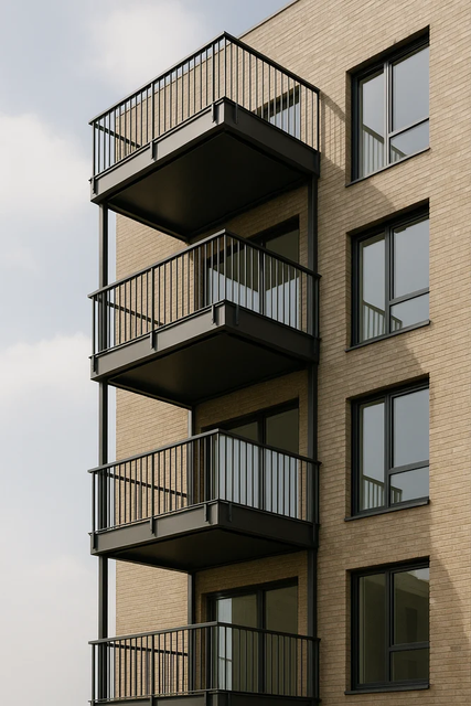 Designer Modular Balcony Railing, Material: Stainless Steel, Continuous Profile - Image 3
