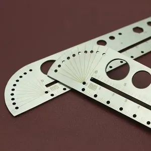 Drawing Stencils Metal Ruler Etching Environment-Friendly Material Stainless Steel Straight Ruler - Image 5