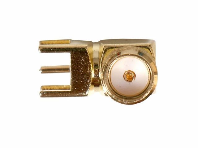 SMA Connector, 300 MHz, Contact Material: Gold Weight 50 g Brand Rndmfg Material Brass SMA DC to 18 GHz Angle Right - Image 2
