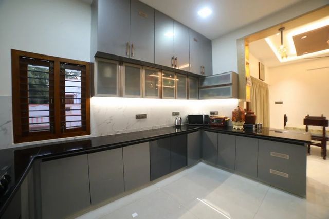 Wooden Modular Kitchen Material Wooden Appearance Antique Kitchen Design - Image 1