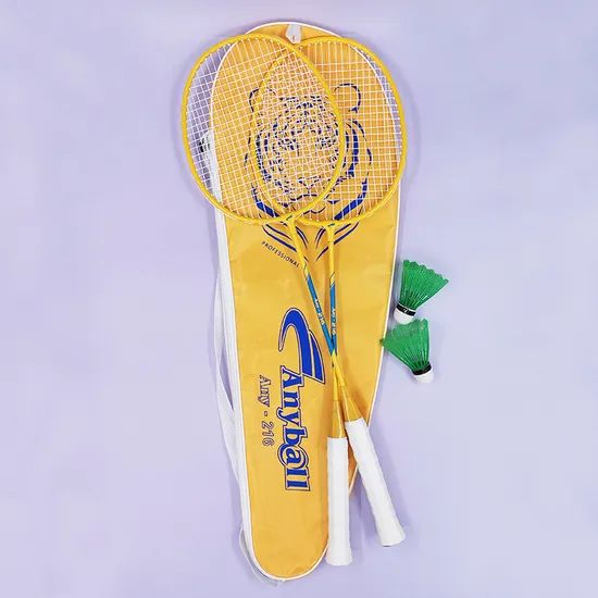Steel Badminton Rackets Set with Plastic Shuttlecocks - Image 4