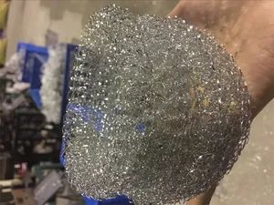 Galvanized Steel Wire Mesh Pot Scourer Making Machine - Image 4
