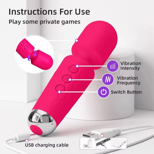 Kovida Wholesale Sex Tool Pocket Adult Product Massager Dildo pink AV Wand Massage Mini Wand Vibrator Usb Sex Toy Box for Women - Image 3