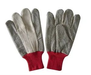 Economic Labor Protection Drill Cotton Work Gloves Origin China Length Short Size 10" 10.5" Color Customized HS Code 4203291090 - Image 6